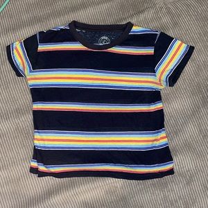 UO Multi-colored Short Sleeve Tee Striped Shirt